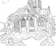 Coloriage Galerie du peintre Van Gogh