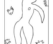 Coloriage Henri Matisse, La chute d&rsquo;Icare