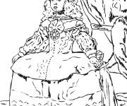 Coloriage L'infante Marguerite de Diego Velazquez