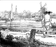 Coloriage L'Omval de Rembrandt -
