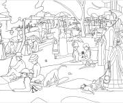 Coloriage l'&oelig;uvre de George Seurat