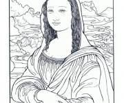 Coloriage L&rsquo;&oelig;uvre de L&eacute;onard da Vinci