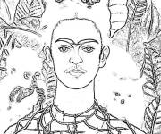 Coloriage La belle femme de Salvador