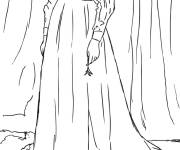 Coloriage La Fille en blanc par James Abbott