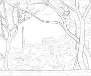 Coloriage La mer &agrave; l'Estaque de Paul C&eacute;zanne
