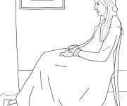 Coloriage La m&egrave;re de Whistler par James Whistler