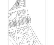 Coloriage La Tour Eiffel de Robert Delaunay
