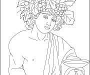 Coloriage Le Caravage de Bacchus