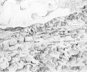 Coloriage Le champ de bl&eacute; clos apr&egrave;s une temp&ecirc;te