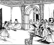 Coloriage Le Foyer de la danse &agrave; l'Op&eacute;ra