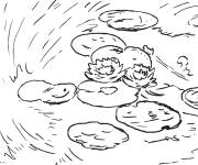 Coloriage Les n&eacute;nuphars de Claude Monet