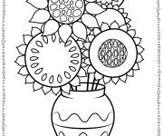 Coloriage Les tournesols de Van Gogh