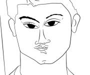 Coloriage Moise Kisling par Amedeo Modigliani