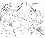 Coloriage Noir et violet de Vassily Kandinsky
