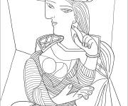 Coloriage Oeuvre de Marie Th&eacute;r&egrave;se Walter