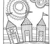 Coloriage Ouevre de Van Gogh pour adulte
