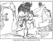 Coloriage Pablo Picasso, La minautoromachie