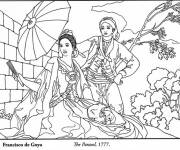 Coloriage Parasol de Goya
