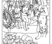 Coloriage Paul Gauguin, Ia Orana Maria