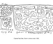 Coloriage Paul Klee, Poem in picture script