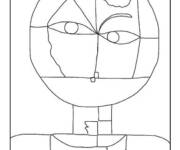 Coloriage Paul Klee, Senecio
