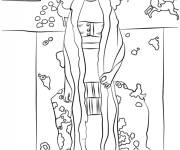 Coloriage Peinture Ad&egrave;le Bloch Bauer II par Gustav Klimt