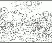 Coloriage Peinture c&eacute;l&egrave;bre de la nature
