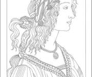 Coloriage Peinture c&eacute;l&egrave;bre de Sandro Boricelli