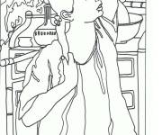Coloriage Peinture c&eacute;l&egrave;bre moderne