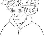 Coloriage Peinture d'homme par Jan Van Eyck