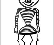 Coloriage Peinture L'homme marionnette d'Alexander Calder