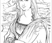 Coloriage Peinture La Joconde