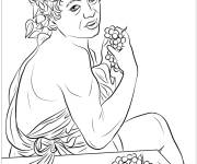 Coloriage Peinture Le jeune Bacchus malade du Caravage