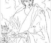 Coloriage Portrait c&eacute;l&egrave;bre Ap&ocirc;tre St