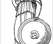 Coloriage Portrait de Guerrier sans t&ecirc;te