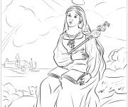 Coloriage Portrait de saint pour adulte