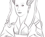 Coloriage Portrait Margareta van Eyck