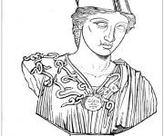 Coloriage Sculpture De Guerrier Grec