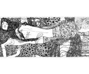 Coloriage Serpents d'eau Gustav Klimt