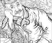 Coloriage Tableau artistique de de Van Gogh