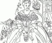 Coloriage Tableau c&eacute;l&egrave;bre d'un veille noble