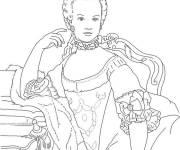 Coloriage Tableau c&eacute;l&egrave;bre de la dame Milady