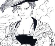 Coloriage Tableau c&eacute;l&egrave;bre de Milady