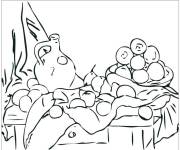 Coloriage Tableau c&eacute;l&egrave;bre des fruits
