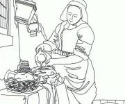 Coloriage Tableau c&eacute;l&egrave;bre gratuit