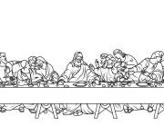 Coloriage Tableau c&eacute;l&egrave;bre La C&egrave;ne