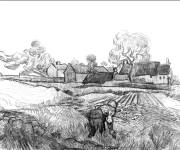 Coloriage Tableau c&eacute;l&egrave;bre La ferme du P&egrave;re &Eacute;loi