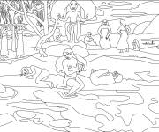 Coloriage Tableau c&eacute;l&egrave;bre Mahana no atua