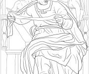 Coloriage Tableau c&eacute;l&egrave;bre Proph&egrave;te Jo&euml;l