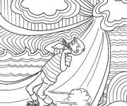 Coloriage Tableau c&eacute;l&egrave;bre Sur patins &agrave; roulettes
